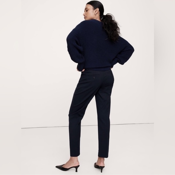 NWT! Banana Republic Navy Siena Slim Wool Ankle Pant - Multiple Sizes - Picture 2 of 3